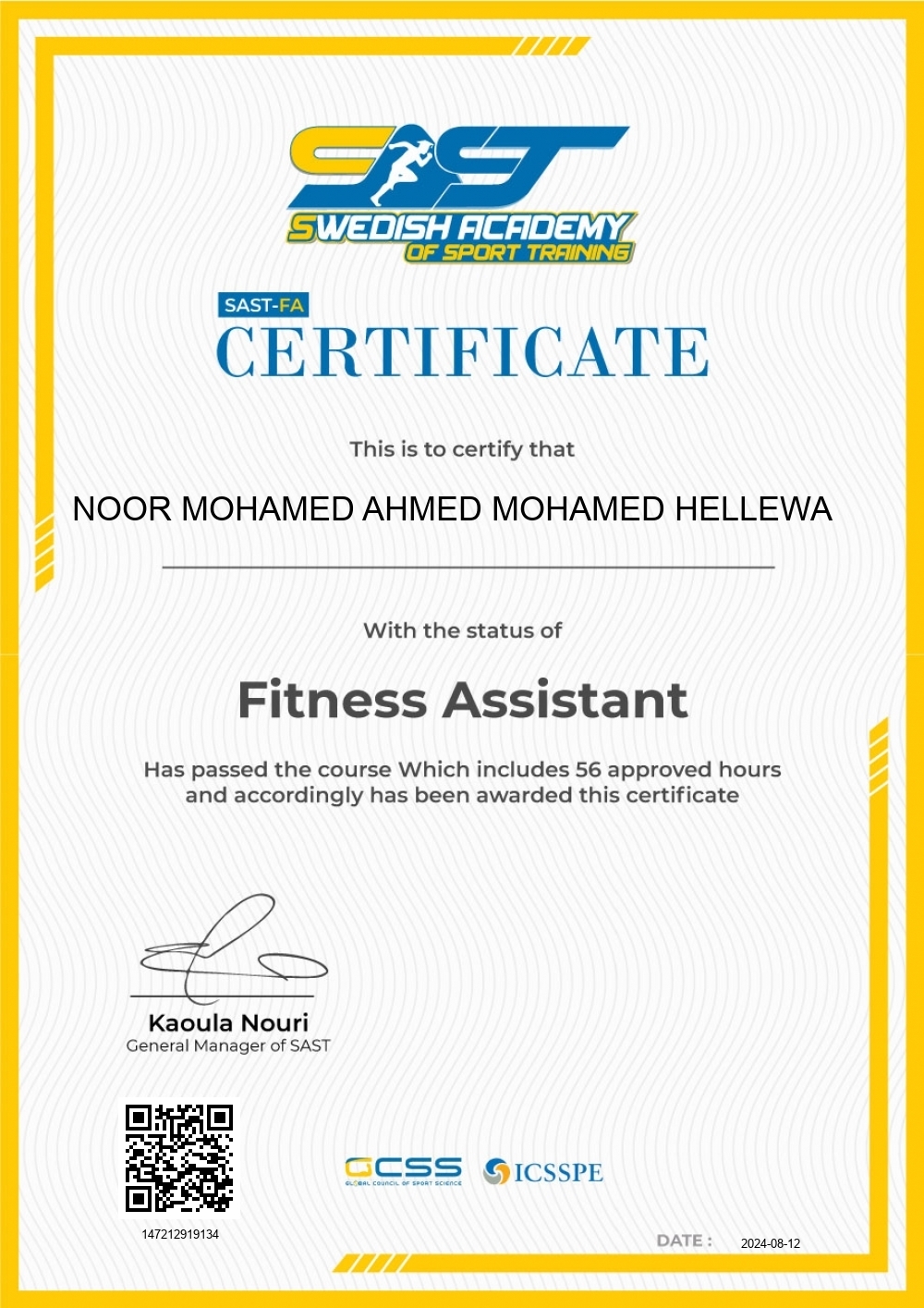 NOOR MOHAMED AHMED MOHAMED HELLEWA